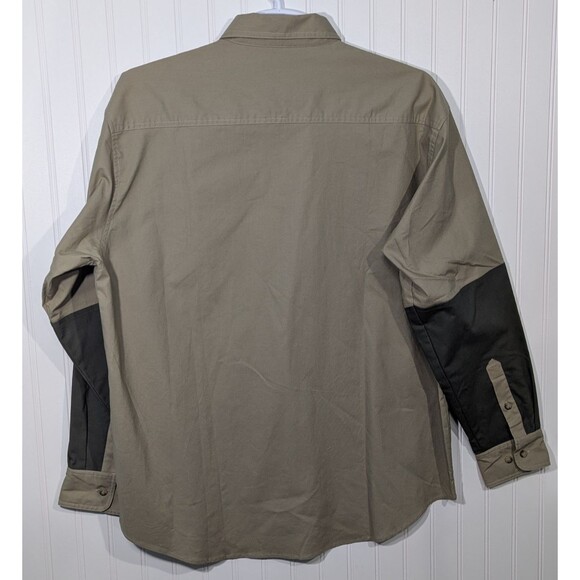 Bob Allen Shooting Shirt Men's XL Khaki & Green Hunting Outdoor Long Sleeve - Picture 3 of 12